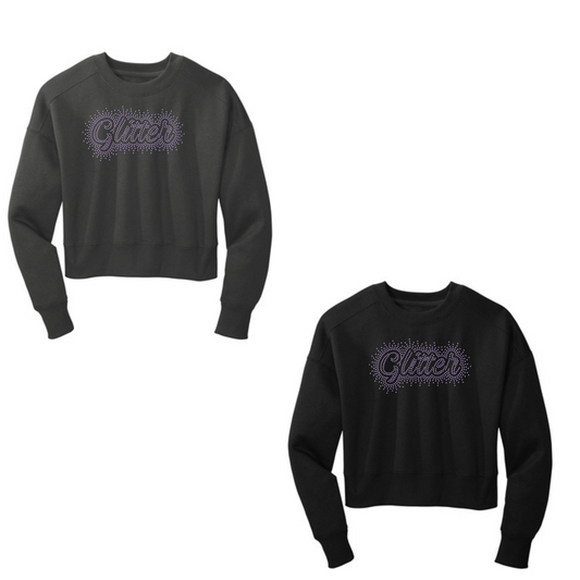 GLITTER - CROPPED CREW - RHINESTONE