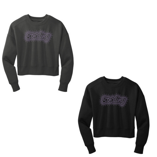 STERLING - CROPPED CREW - RHINESTONE