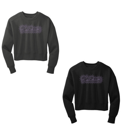 PLATINUM - CROPPED CREW - RHINESTONE