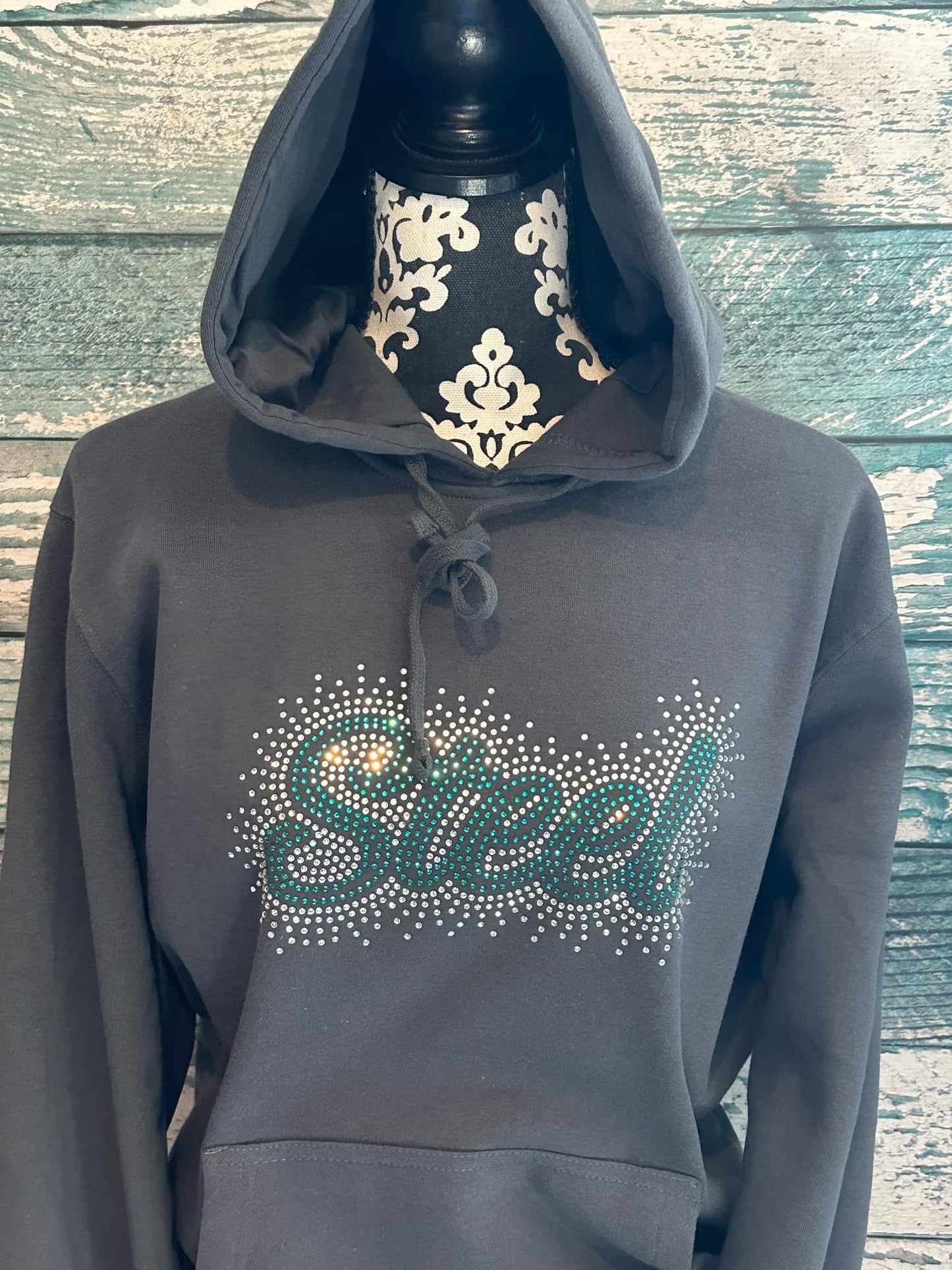 FLEECE HOODIE - RHINESTONE