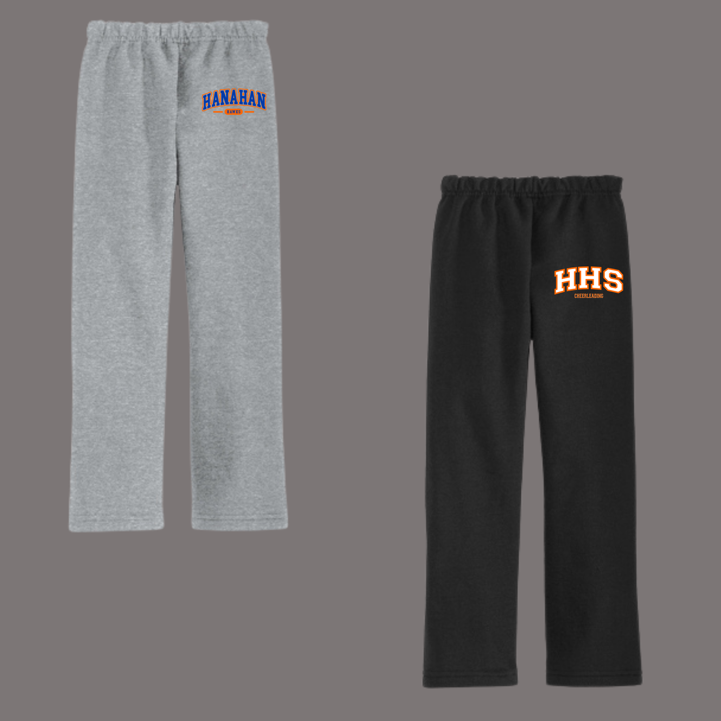 HANAHAN CHEER - OPEN BOTTOM SWEATS WITH POCKETS