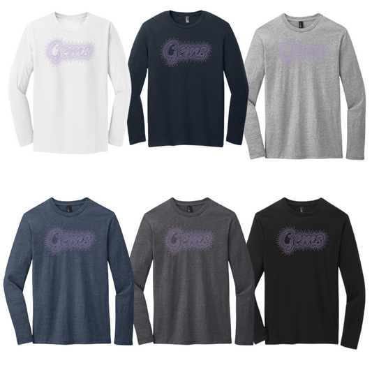 GEMS  - Long Sleeve Tee - RHINESTONE