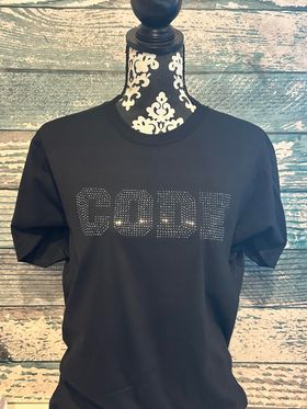 CODE - UNISEX TEE - RHINESTONE