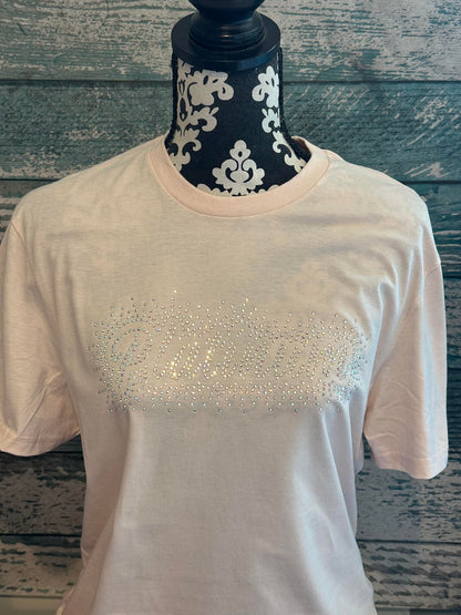 PLATINUM  - UNISEX TEE - RHINESTONE