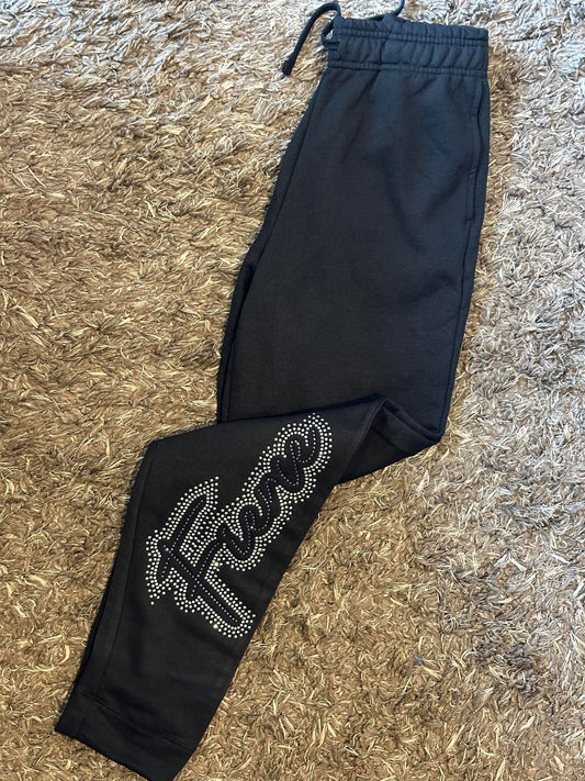 FIERCE - Joggers with Pockets - RHINESTONES
