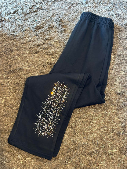 PLATINUM  - Open Bottom Pant with Pockets - RHINESTONES