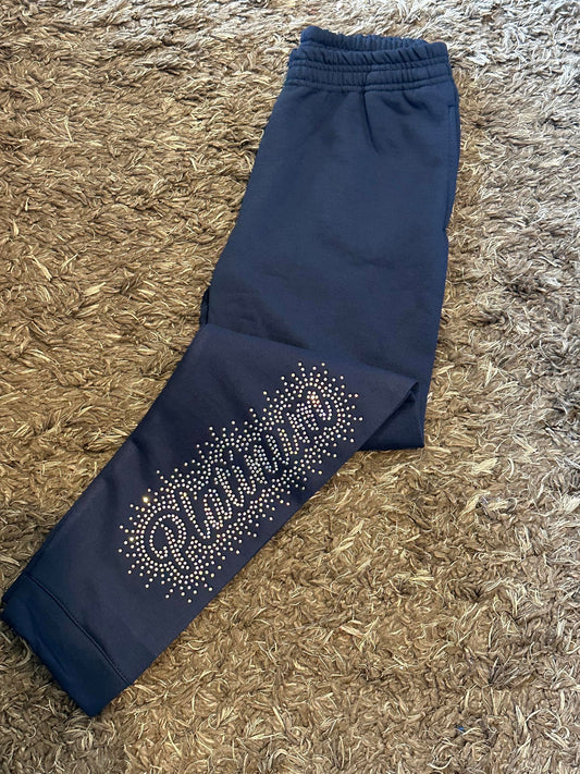 PLATINUM  - Joggers with Pockets - RHINESTONES