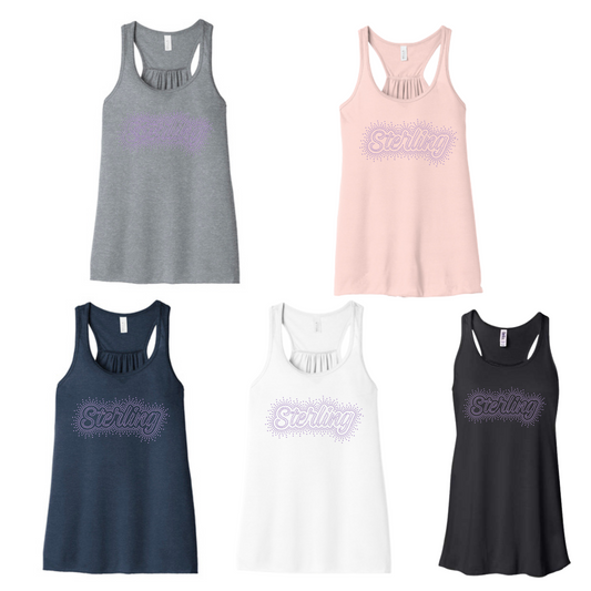 STERLING - TANK - RHINESTONE