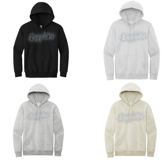 SAPPHIRE - FLEECE HOODIE RHINESTONE