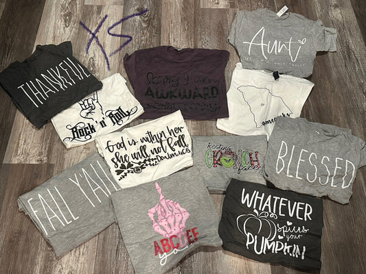 ALL SIZE XSMALL TOPS - UNISEX