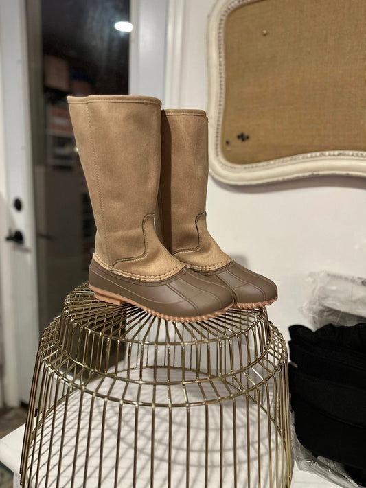 CHILD TALL DUCK BOOTS - NUDE - MULTIPE SIZES