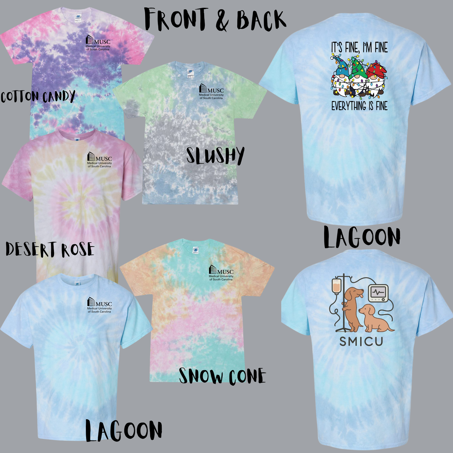 SMICU - Unisex Tie-Dyed T-Shirt