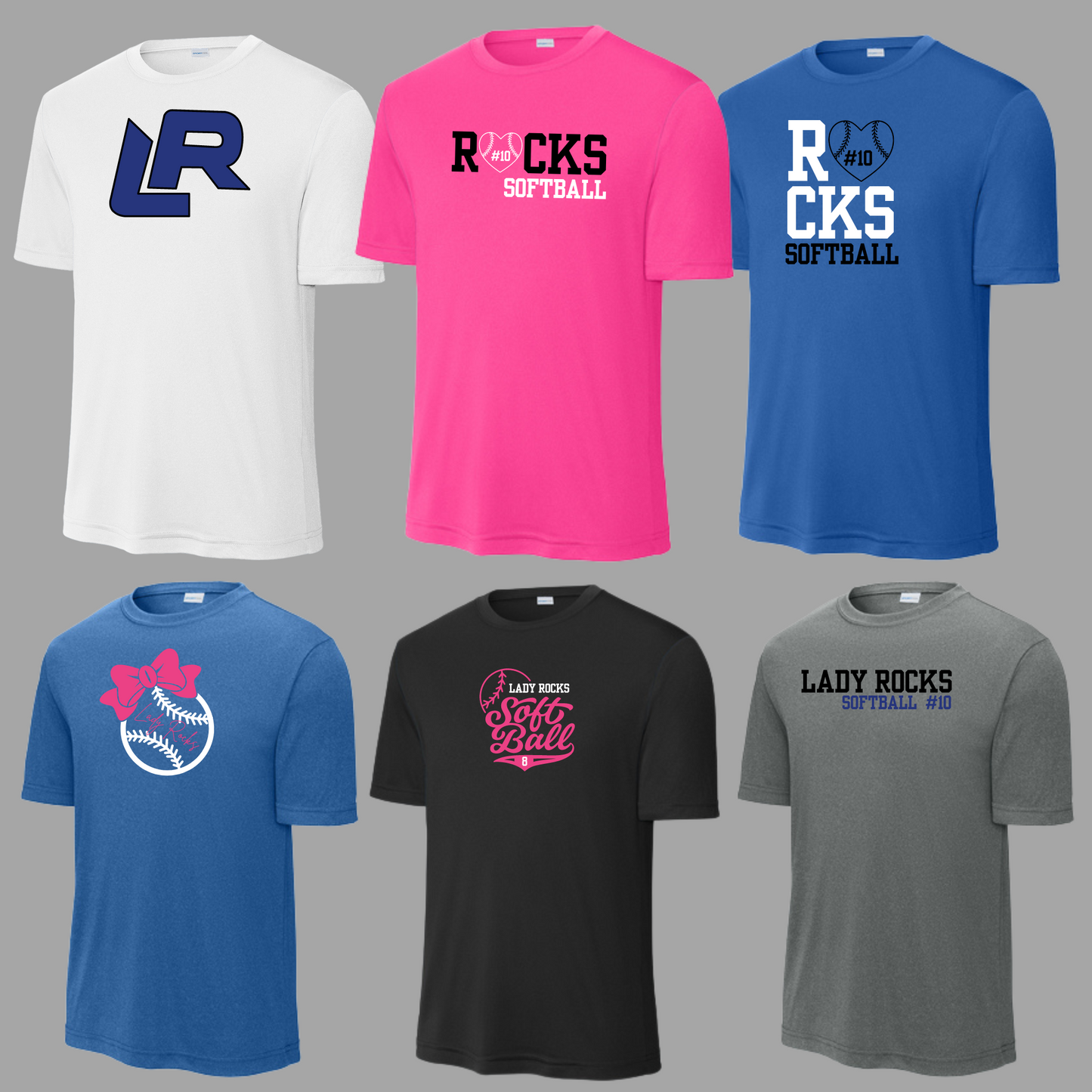 LADY ROCKS SOFTBALL - Performance Dry Fit Tee