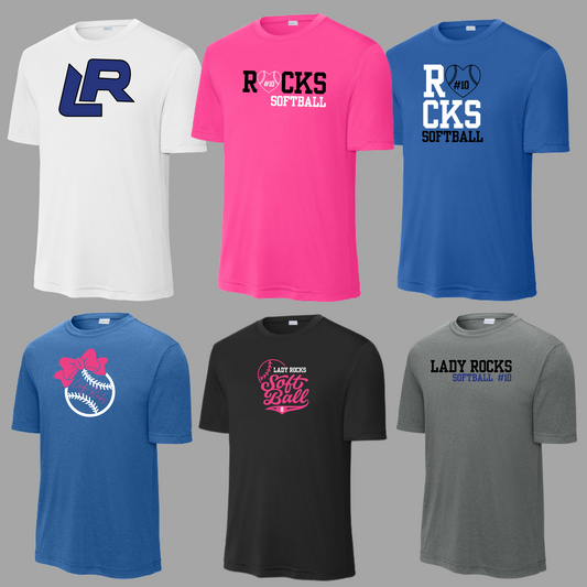 LADY ROCKS SOFTBALL - Performance Dry Fit Tee