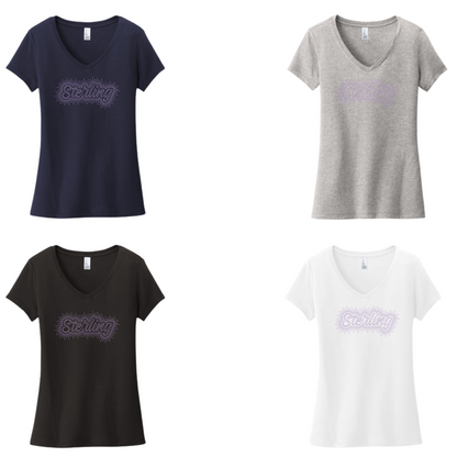 STERLING  - Women’s VNECK TEE - RHINESTONE