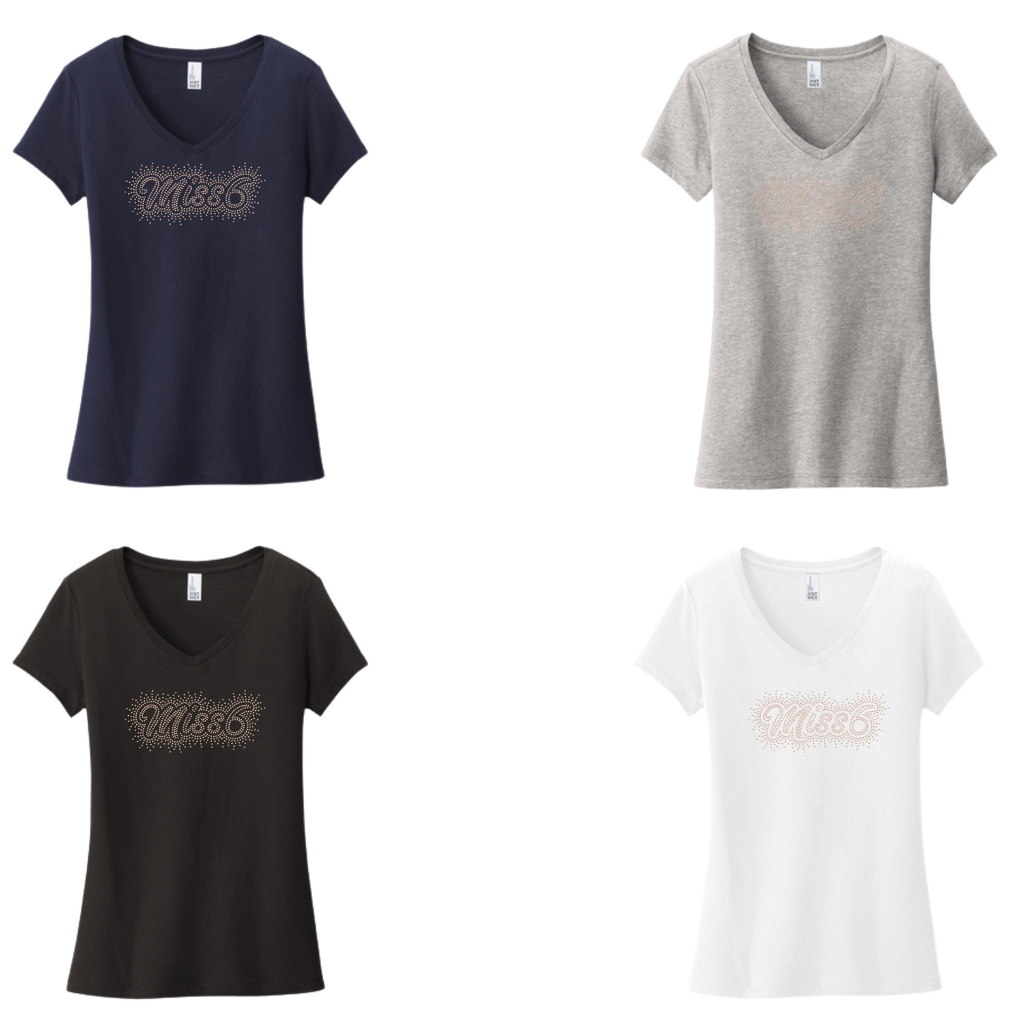 Women’s VNECK TEE - RHINESTONE