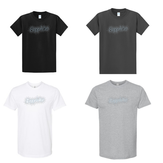 SAPPHIRE - UNISEX TEE - RHINESTONE