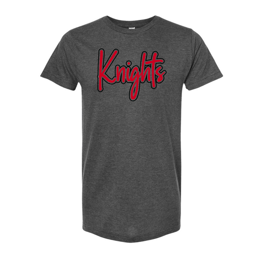 KNIGHTS SCRIPT BLACK & RED