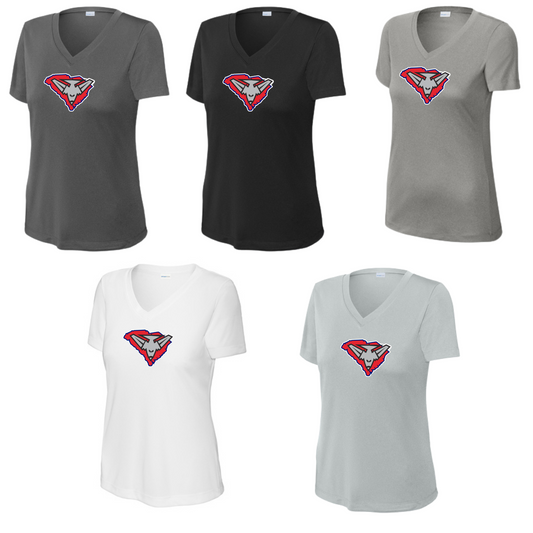 EAST COAST BOMBERS- Ladies Performance Dry Fit V-NecK