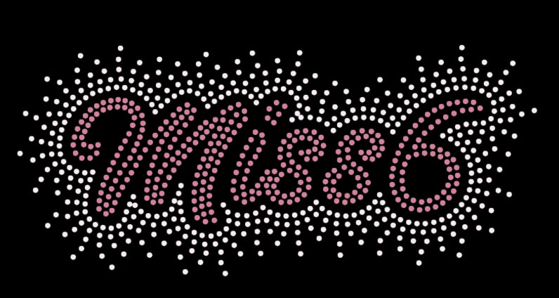 MISS 6 - Rhinestones On Black