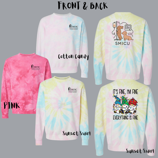 SMICU - Tie-Dyed Crewneck Sweatshirt