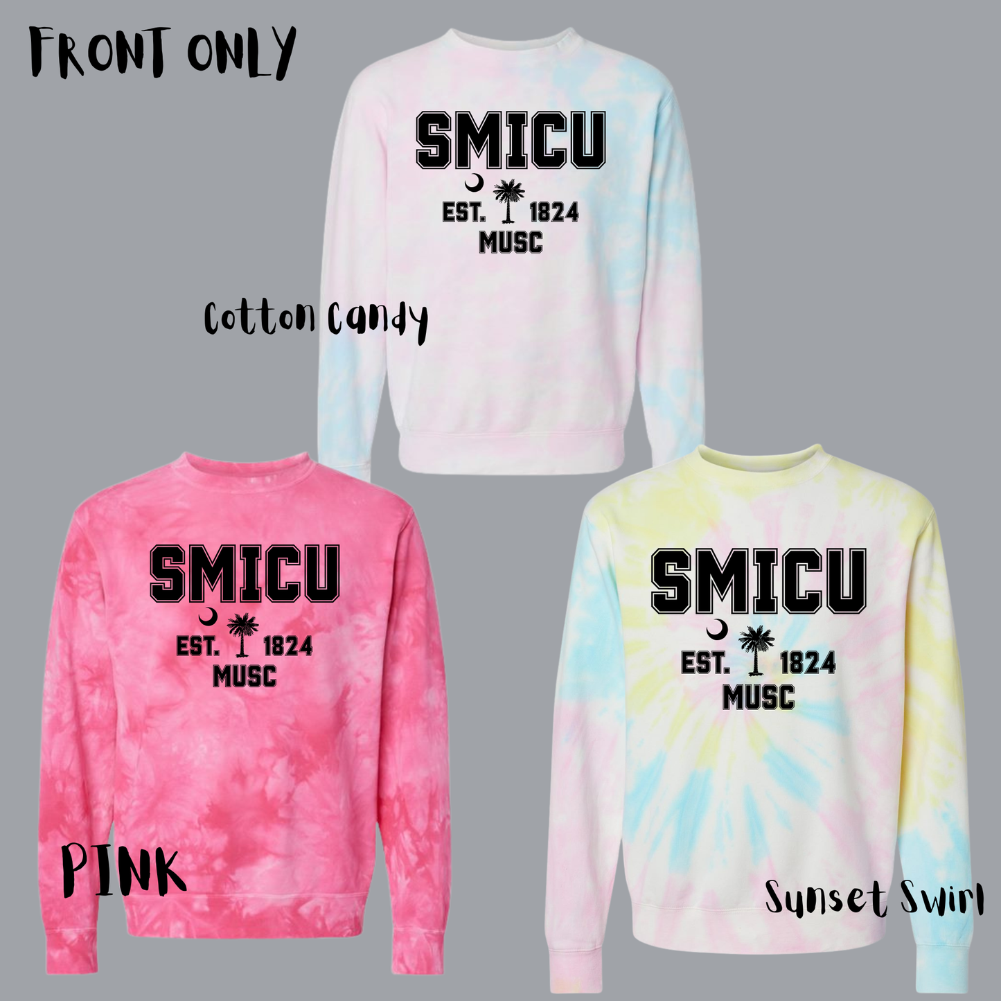 SMICU - Tie-Dyed Crewneck Sweatshirt