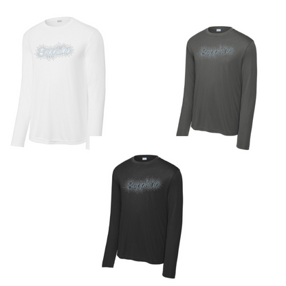 SAPPHIRE - Long Sleeve Tee - RHINESTONE