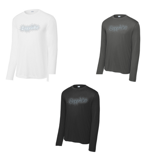 SAPPHIRE - Long Sleeve Tee - RHINESTONE