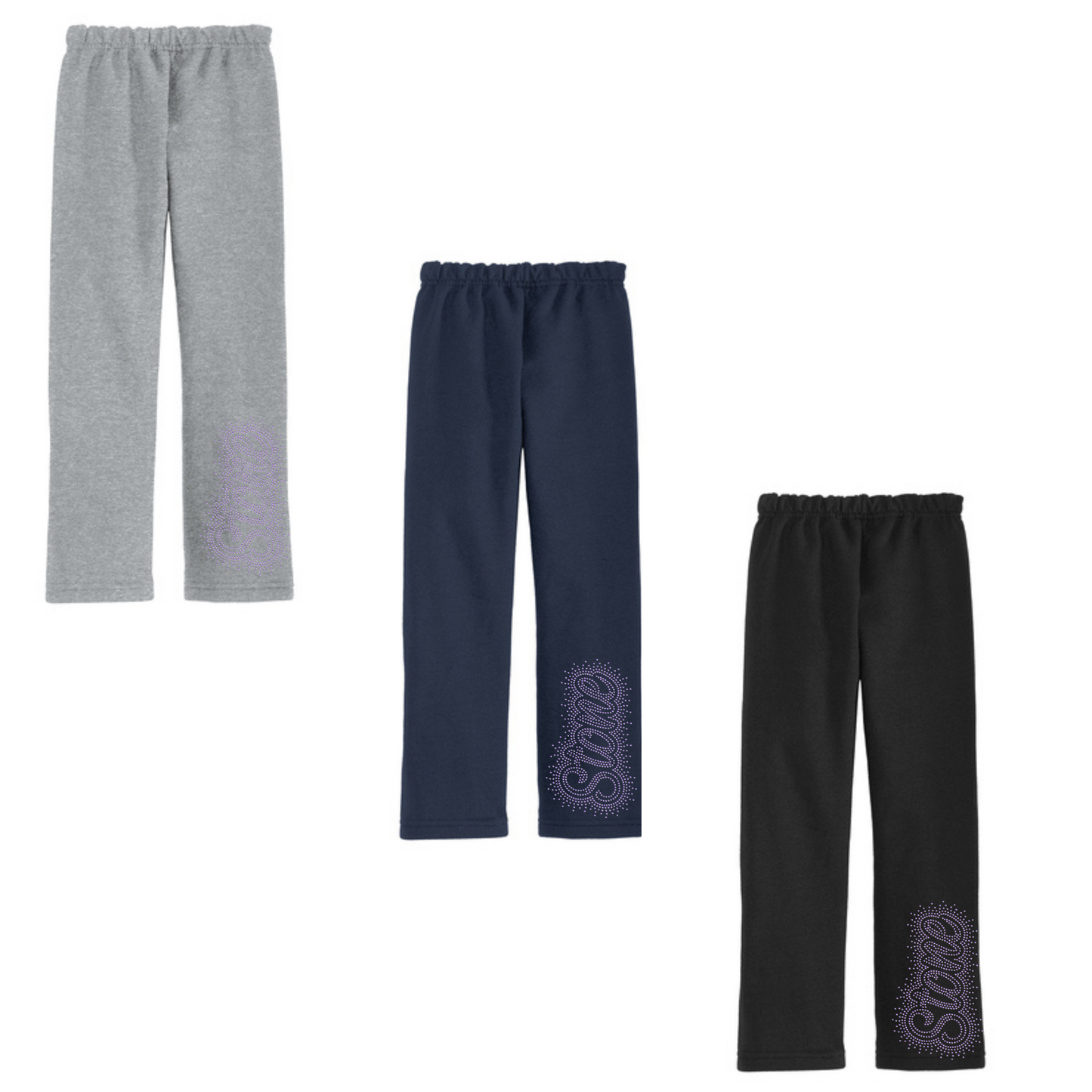 STONE - Open Bottom Pant with Pockets - RHINESTONES