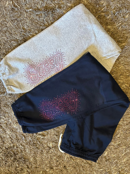 SASSY - Joggers with Pockets - RHINESTONES