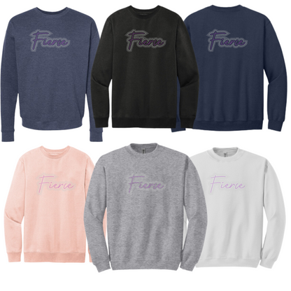 FIERCE - FLEECE CREW - RHINESTONE