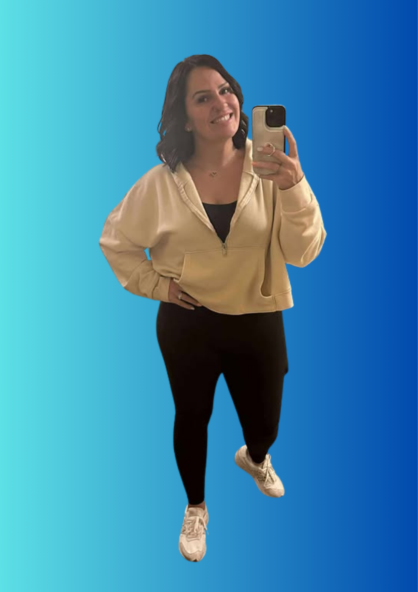 Women's  Half-Zip Hooded Sweatshirt