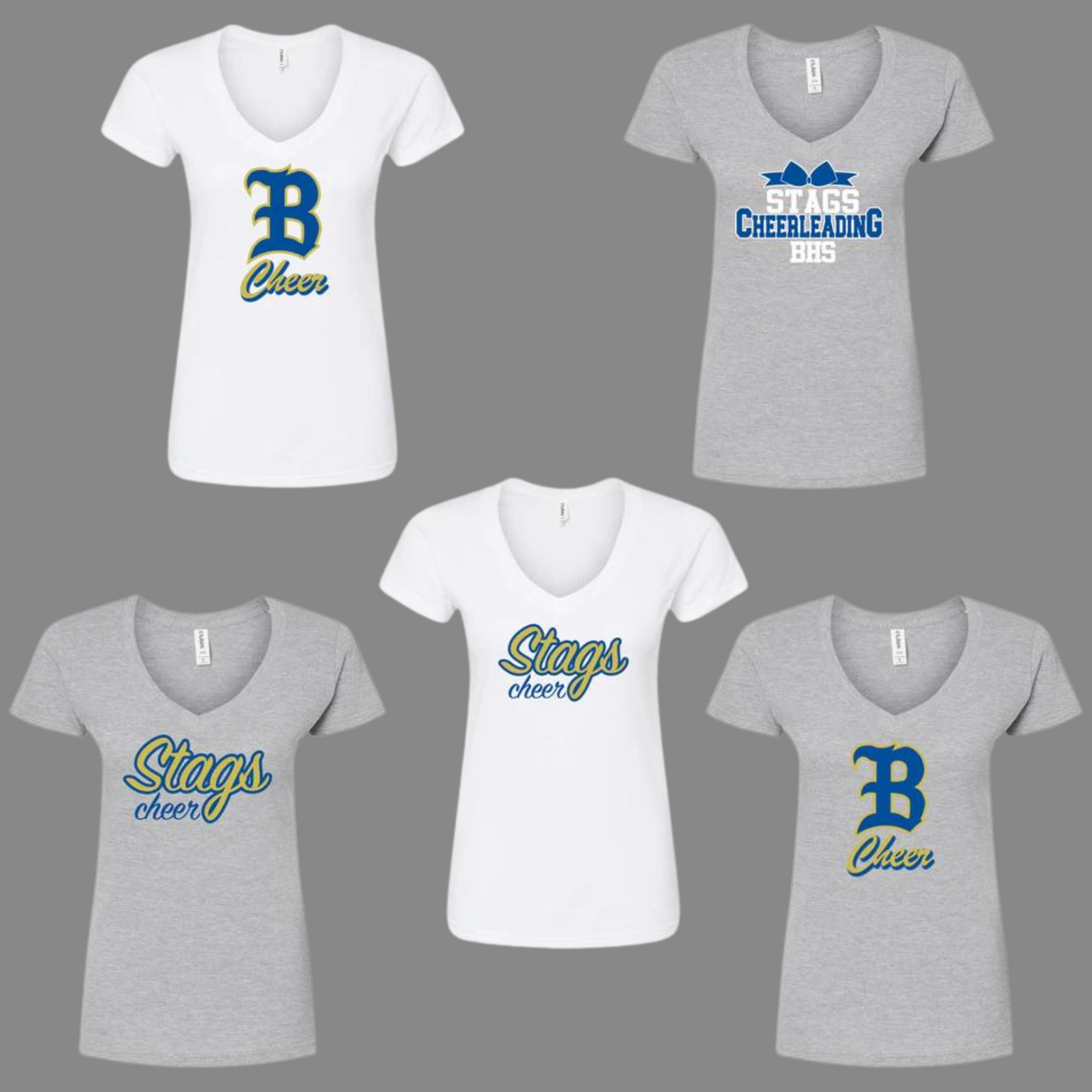 BERKELEY CHEER - LADIES V NECK TEE