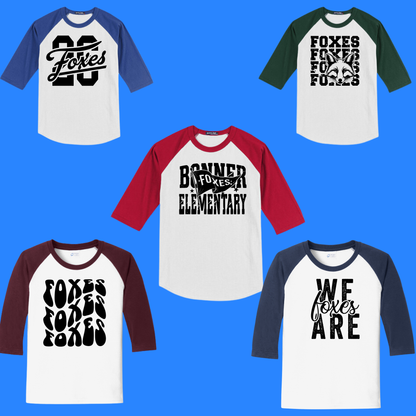 Bonner Elementary School - Baseball Raglan Tees