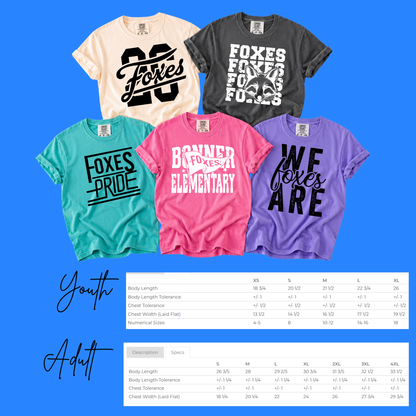 Bonner Elementary School - Comfort Color Tees