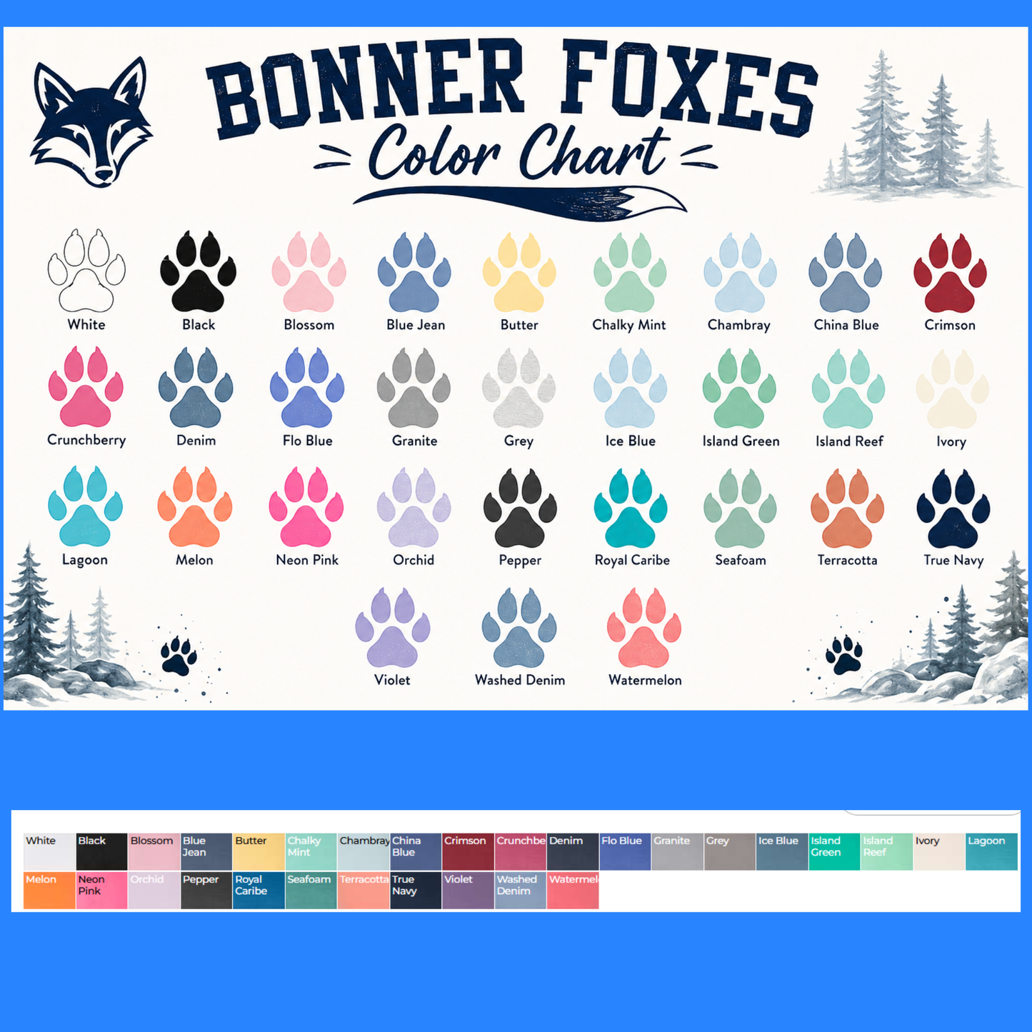 Bonner Elementary School - Comfort Color Tees