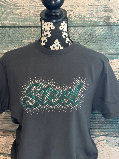 STEEL - UNISEX TEE - RHINESTONE