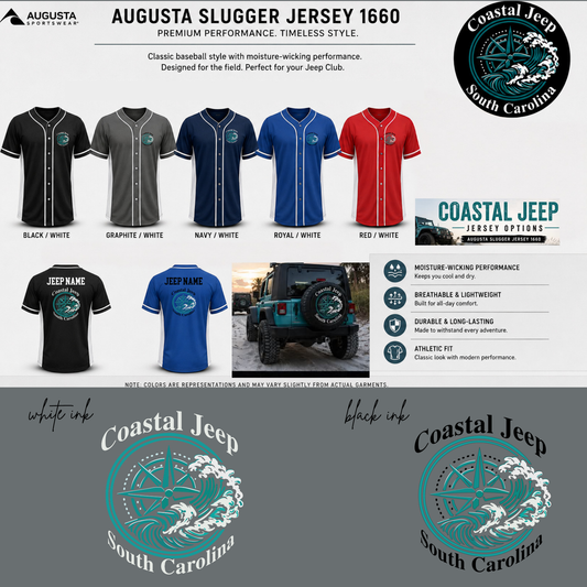 COASTAL JEEP - SLUGGER JERSEYS
