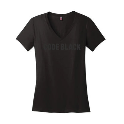 CODE BLACK - Women’s VNECK TEE