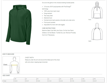 Warhawks - Repeat 1/2-Zip Long Sleeve Hooded Jacket