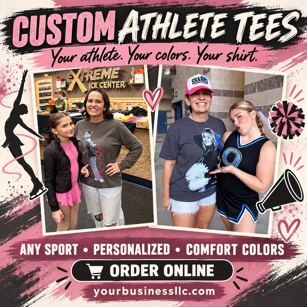 Custom Athlete Photo Tee | Personalized Comfort Colors® Shirt