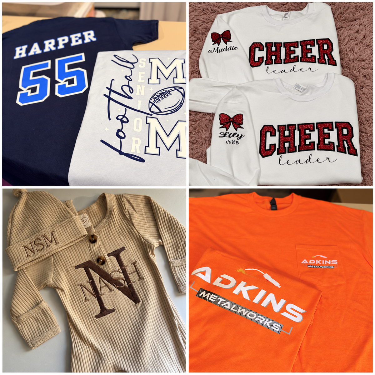 Custom printed and embroidered apparel