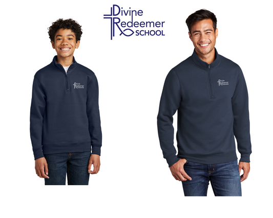 FLEECE 1/4-Zip Pullover Sweatshirt - DIVINE REDEEMER