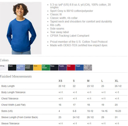 Fine Jersey Long Sleeve - DIVINE REDEEMER - ESTF