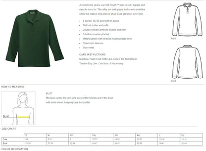 Ladies Silk Touch™ Polo Long Sleeve - DIVINE REDEEMER - ESTF