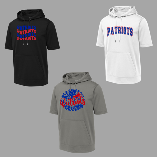 FORT D CHEER - Fleece Short Sleeve Hooded Pullover