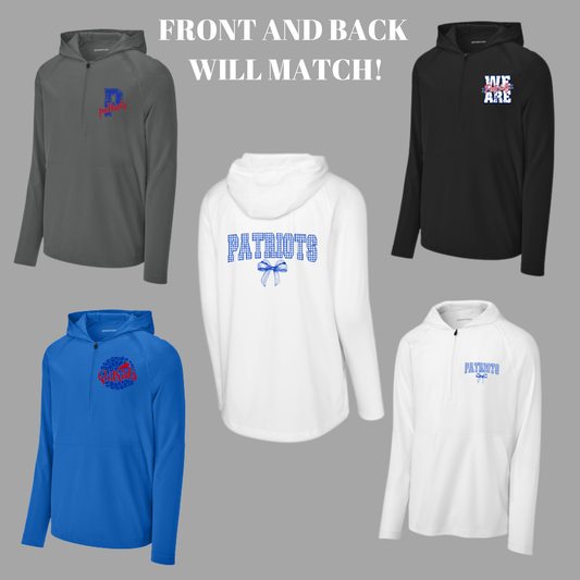 FORT D CHEER - Repeat 1/2-Zip Long Sleeve Hooded Jacket