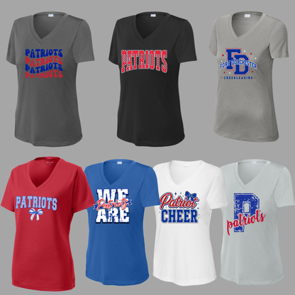 FORT D CHEER - LADIES PERFORMANCE DRY FIT V NECK