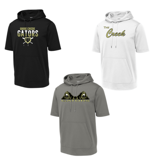 GC BASEBALL - Fleece Short Sleeve Hooded Pullover