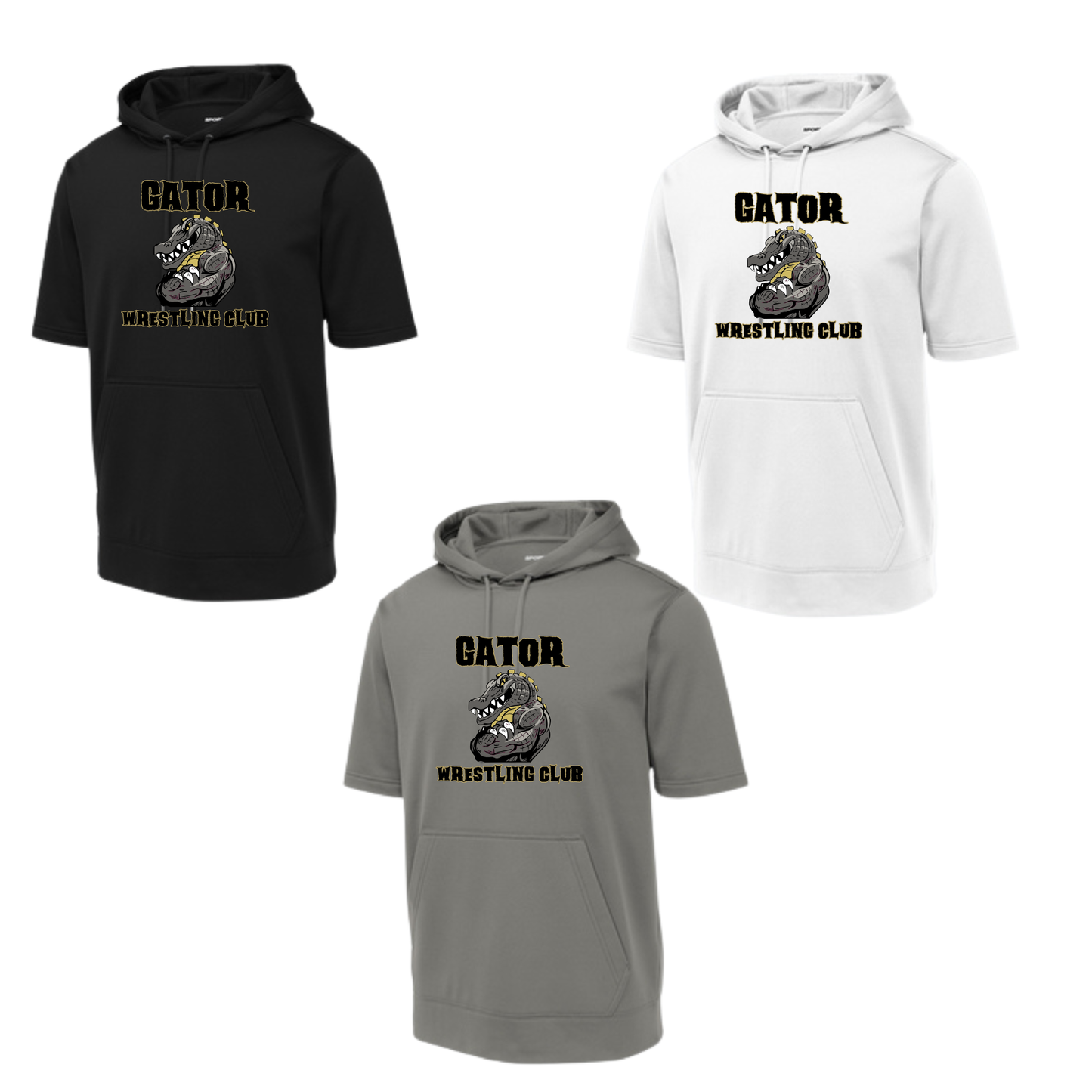 GATOR WRESTLING  - Performance Short Sleeve Hooded Pullover